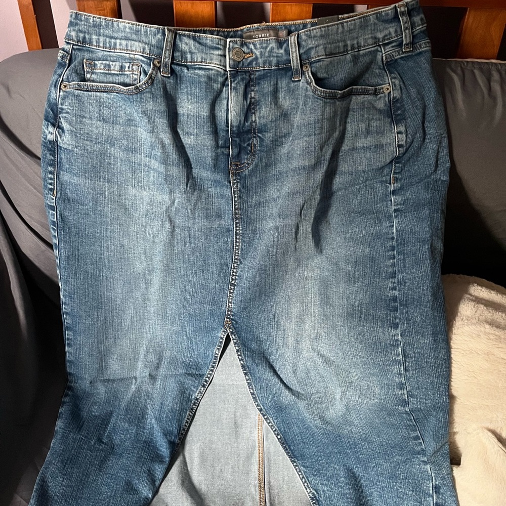 Torrid Blue Denim Skirt